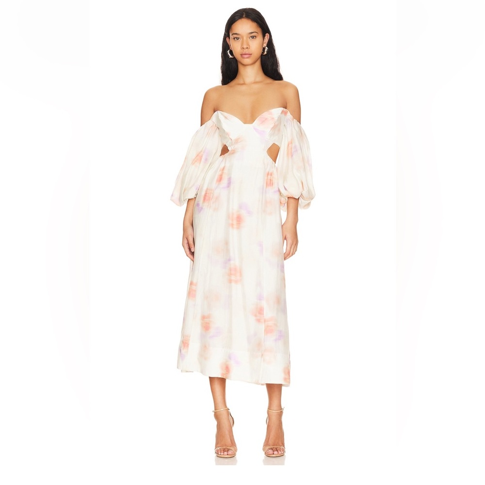 Bardot Lucia Midi Dress in Painterly Floral XS